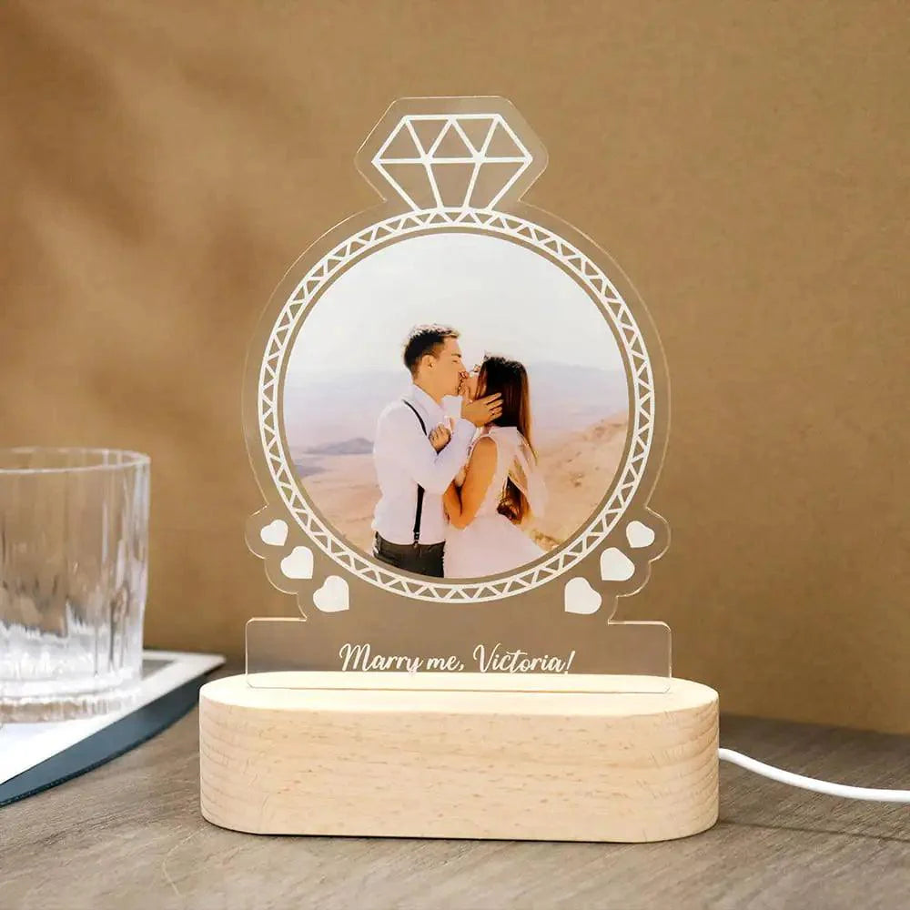 Lâmpada Amor Brilhante - Personalizado Com Foto - Diamond