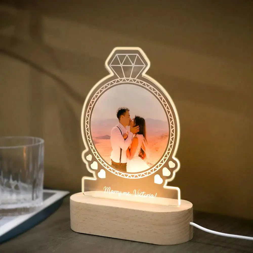 Lâmpada Amor Brilhante - Personalizado Com Foto - Diamond