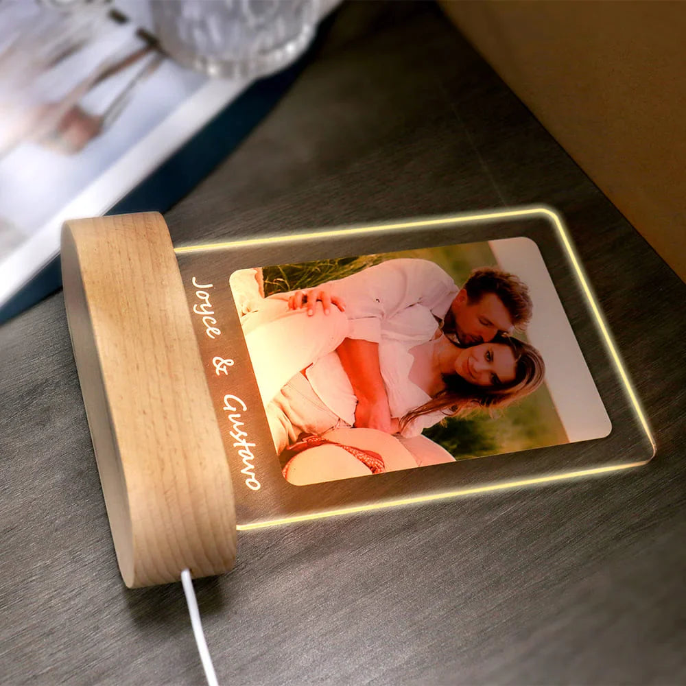 Lâmpada Amor Brilhante - Personalizado Com Foto - Paixão