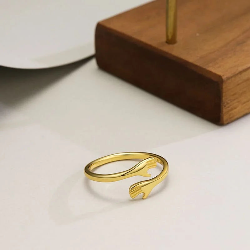 Anel de Abraço - Prata 925