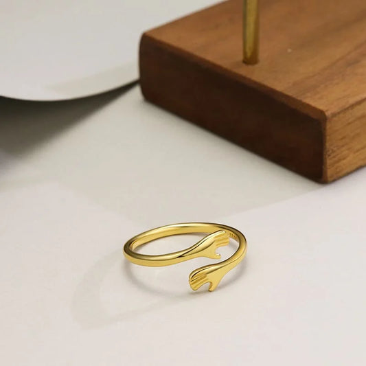 Anel de Abraço - Prata 925