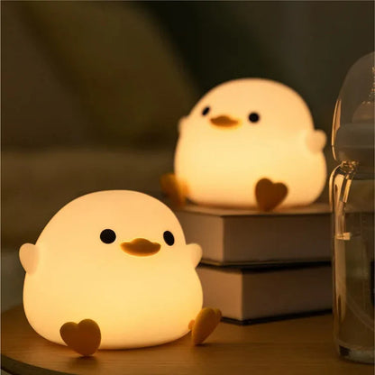 QuackLight - Lâmpada Led Noturna De Silicone Com Touch - Presente Romântico
