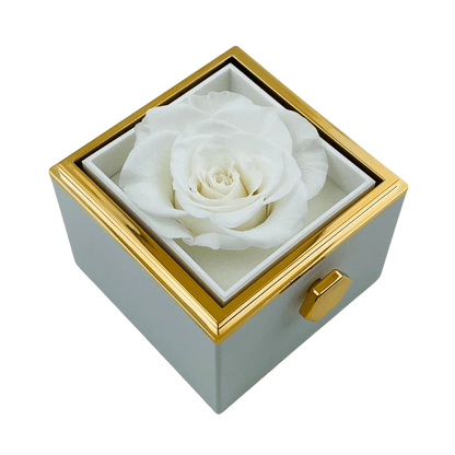 Caixa Rotativa com Rosa Eterna (Somente Caixa)