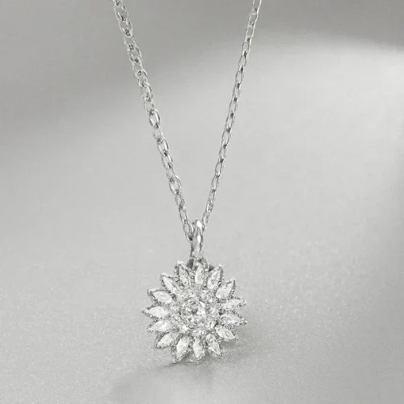 Porta Joias de Girassol com Colar Personalizado 18K