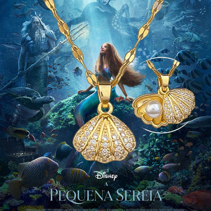 COLAR A PEQUENA SEREIA BANHADO EM OURO 18K