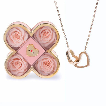 Caixa Trevo do Amor & Colar Personalizado