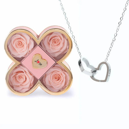 Caixa Trevo do Amor & Colar Personalizado
