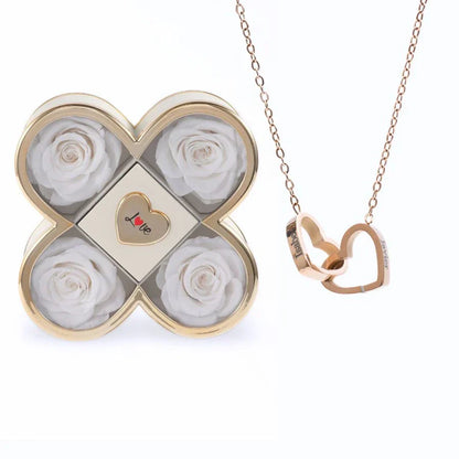 Caixa Trevo do Amor & Colar Personalizado