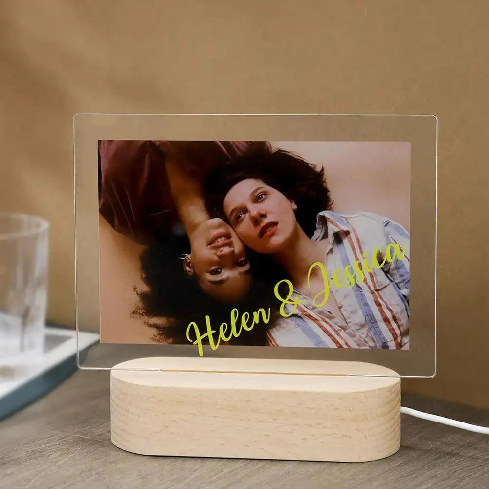 Lâmpada Amor Brilhante - Personalizado Com Foto - Memories