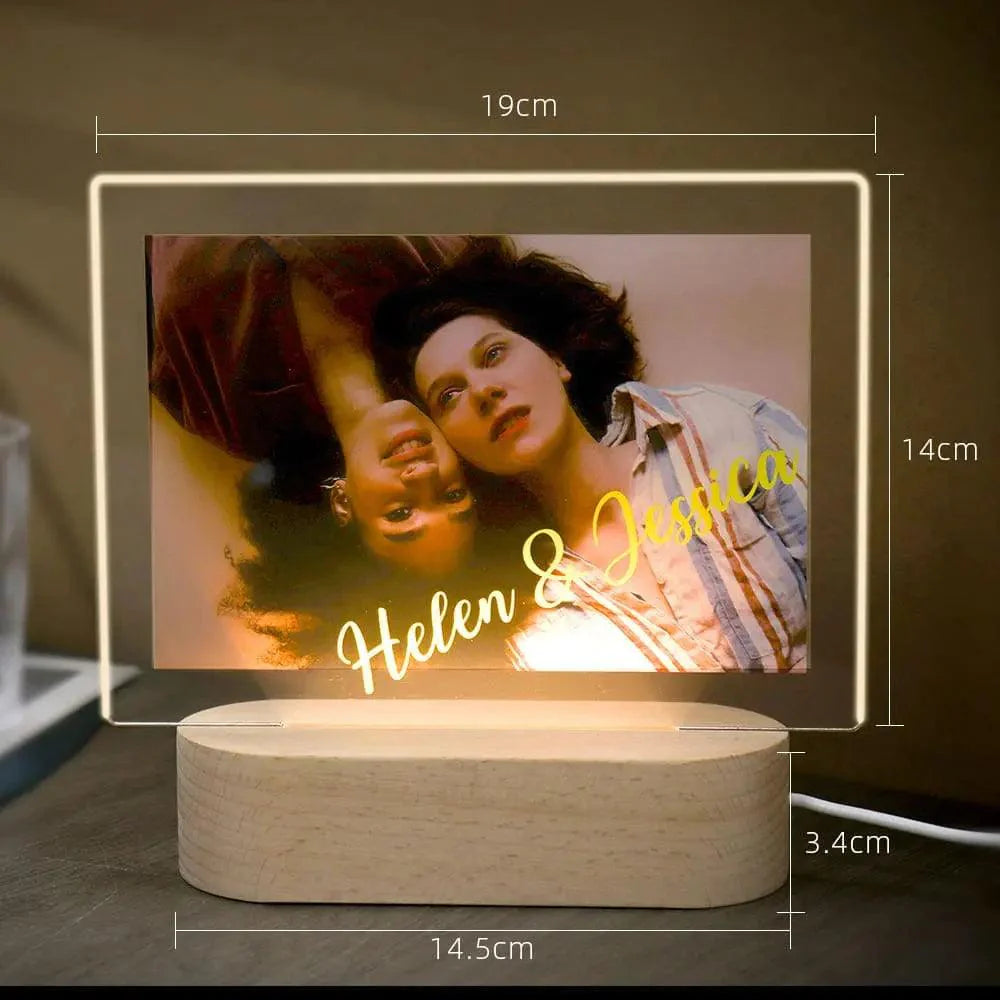 Lâmpada Amor Brilhante - Personalizado Com Foto - Memories