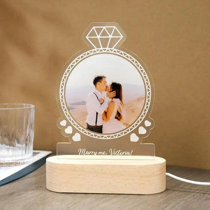 Lâmpada Amor Brilhante - Personalizado Com Foto - Diamond