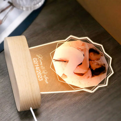 Lâmpada Amor Brilhante - Personalizado Com Foto - União