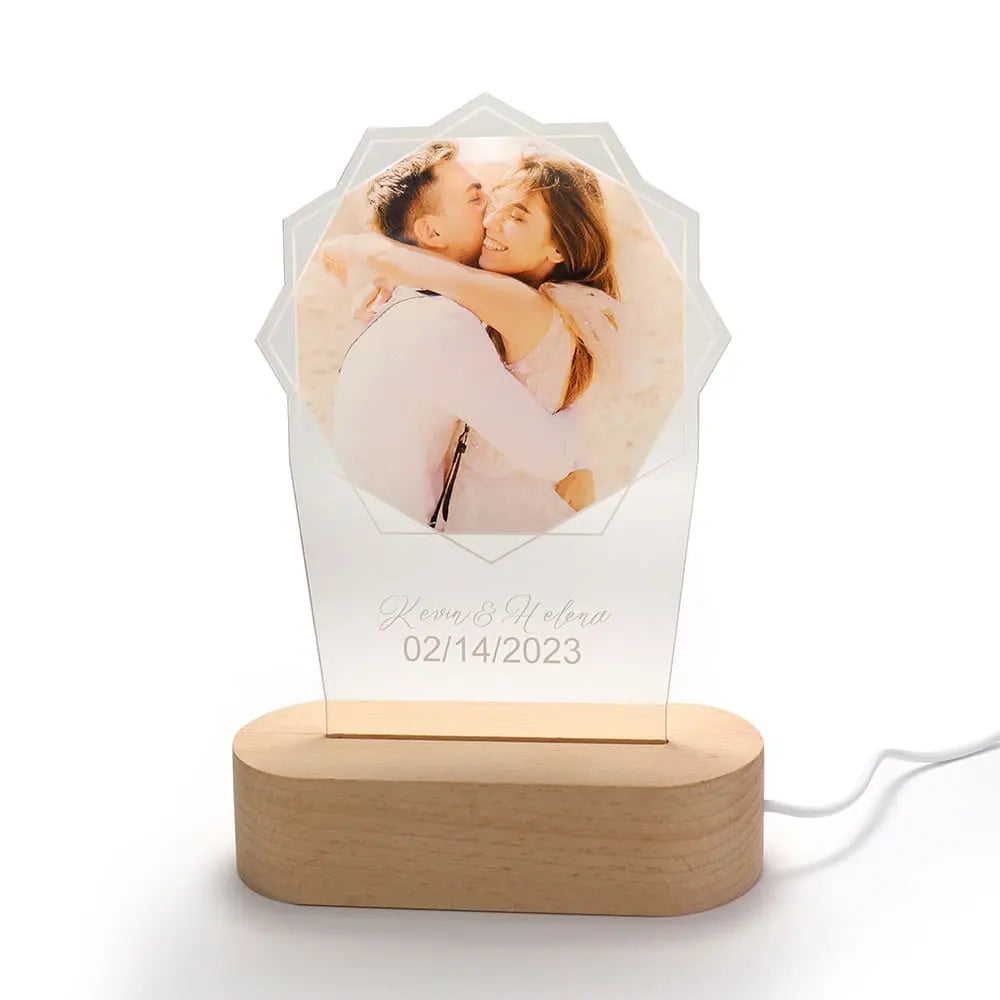 Lâmpada Amor Brilhante - Personalizado Com Foto - União