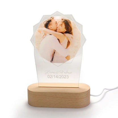 Lâmpada Amor Brilhante - Personalizado Com Foto - União