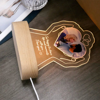Lâmpada Amor Brilhante - Personalizado Com Foto - Romance