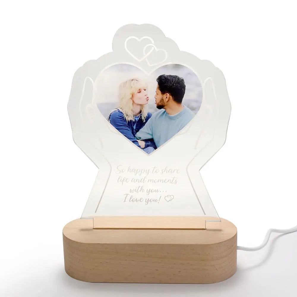 Lâmpada Amor Brilhante - Personalizado Com Foto - Romance