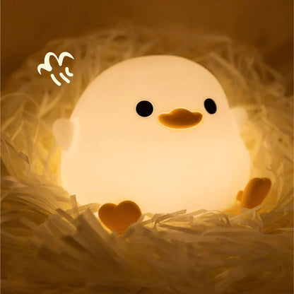 QuackLight - Lâmpada Led Noturna De Silicone Com Touch - Presente Romântico