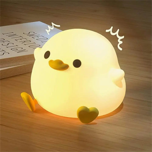 QuackLight - Lâmpada Led Noturna De Silicone Com Touch - Presente Romântico