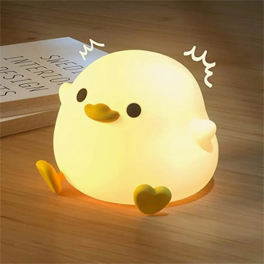 QuackLight - Lâmpada Led Noturna De Silicone Com Touch - Presente Romântico