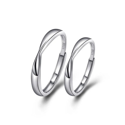 Aliança de Compromisso Elegancy - Prata 925 - 2pçs