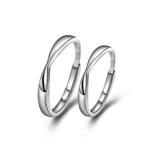 Aliança de Compromisso Elegancy - Prata 925 - 2pçs