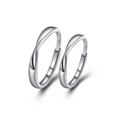 Aliança de Compromisso Elegancy - Prata 925 - 2pçs