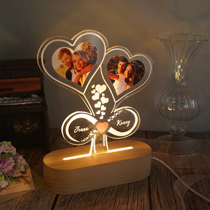 Lâmpada Amor Brilhante - Personalizado com Foto - Encanto