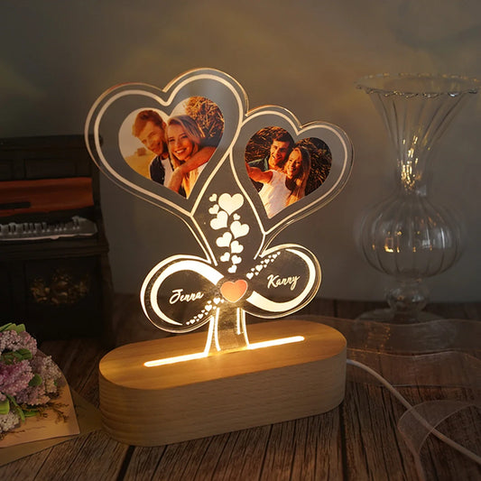 Lâmpada Amor Brilhante - Personalizado com Foto - Encanto
