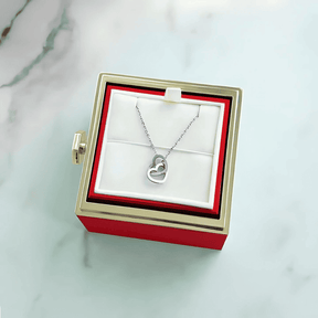 Caixa Rosa Eterna e Colar Personalizado Duogift