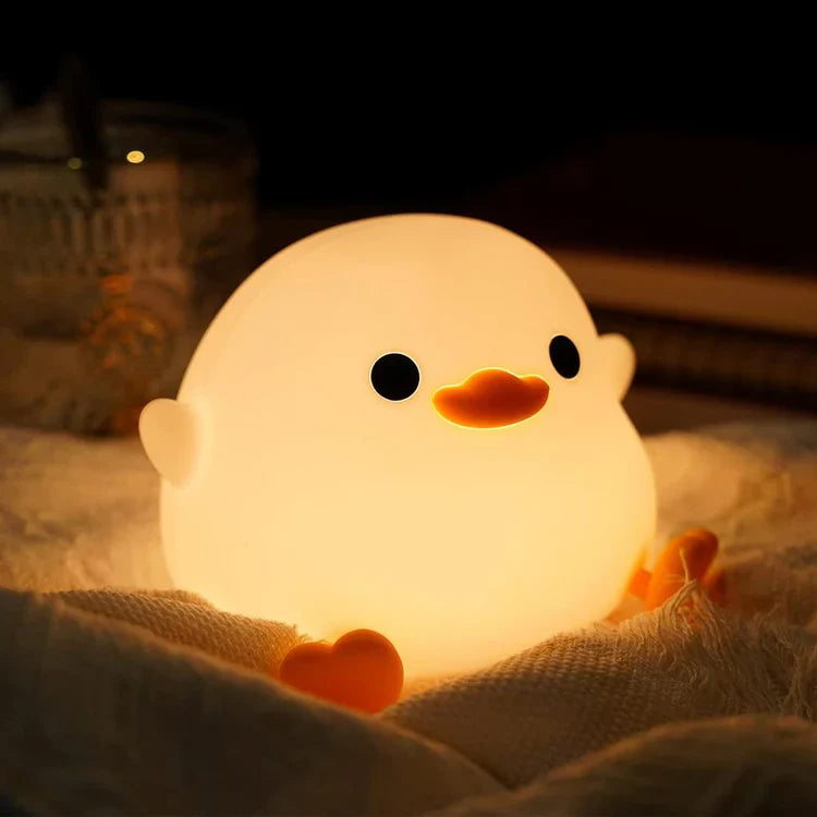 QuackLight - Lâmpada Led Noturna De Silicone Com Touch - Presente Romântico