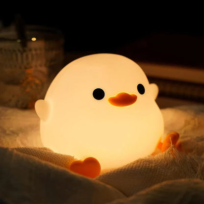 QuackLight - Lâmpada Led Noturna De Silicone Com Touch - Presente Romântico