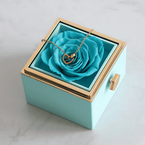 Caixa Rosa Eterna e Colar Personalizado Duogift